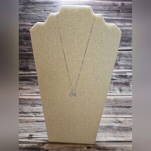 Moissanite gemstone necklace sterling silver